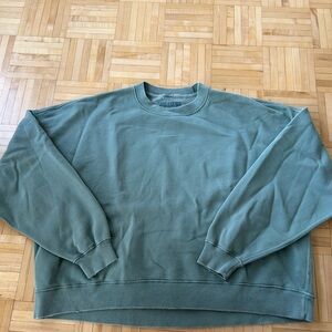 Abercrombie & Fitch Heavyweight Men's Sage Green Crewneck Sweater